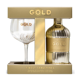 Gin Gold 999.9 Gift Pack with Glass 700ml